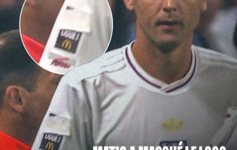 法甲发起反恐同活动，里昂中场马蒂奇在袖子上遮住反恐同标志