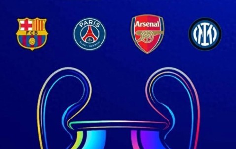 欧冠四强渴望冠军：巴萨10年&amp;国米15年未夺冠 阿森纳&amp;巴黎0冠